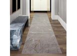 Tappeto Di Design Con Motivo Astratto A Nodi Lucidi Color Oro Dimensioni - 80 X 300 Cm