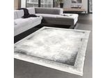 Tappeto Orientale In Lana - Effetto Sbiadito - Grigio Dimensioni - 200 X 290 Cm