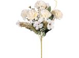 3 Pezzi Fiori Artificiali Fiori Di Seta Ortensia Fiori Artificiali Crisantemo Decorazione Fiori Finti Per Decorazione Da Tavolo Centrotavola Festa Casa Ufficio Vaso Decorazione Da Tavolo (Bianco)