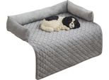 Coperta Per Cani, Coperta Per Cani Fatta A Mano, Tappetino Per Cani, Tappetino Per Animali, Protezione Antiscivolo Per Cani E Gatti (Grigio Chiaro, 75X75 Cm)