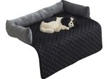 Coperta Per Cani, Coperta Per Cani Fatta A Mano, Tappetino Per Cani, Tappetino Per Animali, Protezione Antiscivolo Per Cani E Gatti (Nero, 90X135 Cm)