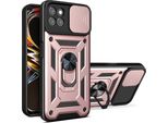 Custodia Realme 8I Con Anello, Supporto, Protezione Fotocamera, Paraurti In Tpu, Custodia In Silicone Per Oppo Realme 8I Rosa