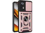 Xiaomi Poco X4 Pro 5G Custodia Con Anello, Supporto, Protezione Della Fotocamera, Paraurti In Tpu, Custodia In Silicone Per Xiaomi Poco X4 Pro 5G Rosa