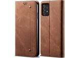 Custodia Galaxy A73 5G, Custodia A Portafoglio In Pelle Con Chiusura Magnetica E Supporto Per Samsung Galaxy A73 5G Marrone