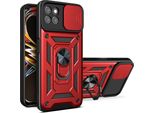 Realme 8I Custodia Con Anello Supporto Supporto Scivolare Fotocamera Protezione Tpu Paraurti Silicone Custodia Per Oppo Realme 8I Rosso