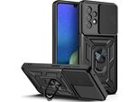Galaxy A13 4G Custodia Con Anello, Supporto, Protezione Fotocamera, Paraurti In Tpu, Custodia In Silicone Per Samsung Galaxy A13 4G Nero