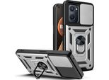 Custodia Realme 9I Con Anello, Supporto, Protezione Fotocamera, Paraurti In Tpu, Custodia In Silicone Per Oppo Realme 9I Argento