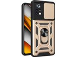 Xiaomi Poco X4 Pro 5G Custodia Con Anello, Supporto, Protezione Fotocamera, Paraurti In Tpu, Custodia In Silicone Per Xiaomi Poco X4 Pro 5G Oro