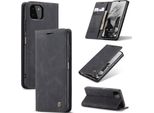 Custodia Galaxy A22 5G, Custodia Retrò In Finto Cuoio Con Funzione Stand Per Samsung Galaxy A22 5G Nero