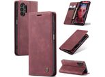 Custodia Galaxy A13 4G, Custodia Retrò In Finto Cuoio Con Funzione Stand Custodia Protettiva Per Samsung Galaxy A13 4G Rosso