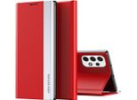Custodia Galaxy A23 4G, Custodia Magnetica In Finto Cuoio Con Funzione Stand Per Samsung Galaxy A23 4G Rosso