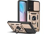 Custodia Vivo Y21S Con Anello, Supporto, Protezione Per Fotocamera, Paraurti In Tpu, Custodia In Silicone Per Vivo Y21S Oro