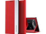 Xiaomi Poco X4 Pro 5G Case, Finto Cuoio Magnetic Flip Stand Custodia Protettiva Per Xiaomi Poco X4 Pro 5G Rosso