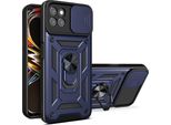 Custodia Realme 8I Con Anello, Supporto, Protezione Fotocamera, Paraurti In Tpu, Custodia In Silicone Per Oppo Realme 8I Blu