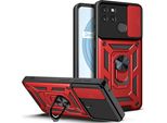Custodia Realme C21Y Con Anello Supporto Supporto Scivolare Fotocamera Protezione Tpu Paraurti Silicone Custodia Protettiva Per Oppo Realme C21Y Rosso
