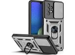 Galaxy A13 4G Custodia Con Anello, Supporto, Protezione Fotocamera, Paraurti In Tpu, Custodia In Silicone Per Samsung Galaxy A13 4G Argento