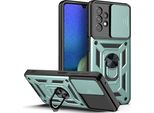 Galaxy A13 4G Custodia Con Anello Supporto Supporto Scivolare Fotocamera Protezione Tpu Paraurti Silicone Custodia Per Samsung Galaxy A13 4G Verde