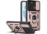 Custodia Realme C21Y Con Anello, Supporto, Protezione Fotocamera, Paraurti In Tpu, Custodia In Silicone Per Oppo Realme C21Y Rosa