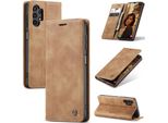 Galaxy A13 4G Case, Retro Custodia In Finto Cuoio Con Funzione Di Stand Custodia Protettiva Per Samsung Galaxy A13 4G Brown