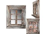Specchio Da Parete Melko Con Persiane Cornice Per Foto Shabby Appendiabiti - Marrone