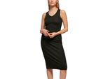 DáMské šAty Urban Classics Ladies Midi Sleeveless Rib Dress Nero - Xl