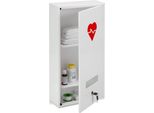 Relaxdays Armadietto Dei Medicinali Con Serratura E Cuore