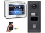 Videocitofono Ip Goliath: 7 Pollici Casa Bifamiliare, Impronta Digitale, Rfid, Antracite : 7 Pollici In Bianco : Scatola Da Incasso : 4 Connessioni Poe Tramite:: 4 Selezione Monitor Poe: 7 Pollici In Bianco Scatola Di Montaggio Campanello: Scatola Da Incasso
