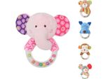 Lorelli Sonaglio Per Bebè Peluche 13 Cm Sonaglio Anello Pinza Coccoloso Zona Pieghevole Rosa