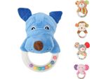 Lorelli Sonaglio Per Bambini Peluche 13 Cm Sonaglio Anello Presa Peluche Peluche Zona Rughe Blu