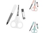 Baby Care Set Manicure Per Bambini Set Per La Cura Delle Unghie Forbici Per Unghie, Tagliaunghie, Lima Per Unghie Bianco