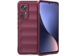 Custodia Xiaomi 12 / 12X, Custodia Protettiva Antiscivolo In Silicone Tpu Morbido Per Xiaomi 12/Xiaomi 12X Bordeaux