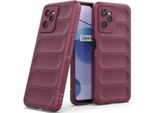 Oppo Realme C35 Custodia, Morbido Tpu Silicone Antiurto Antiscivolo Custodia Protettiva Per Oppo Realme C35 Bordeaux
