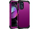 Custodia Per Motorola Moto G 5G 2022 Custodia Ibrida 3In1 Pc E Tpu Antiurto, Resistente Viola