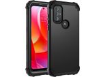 Custodia Per Motorola Moto G Power (2022) Custodia Ibrida 3In1 In Pc E Tpu Antiurto, Resistente, Nera
