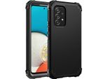 Custodia Per Samsung Galaxy A53 5G Hybrid 3In1 Pc E Tpu Antiurto, Custodia Resistente Nera