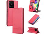 Custodia Xiaomi Redmi 10C, Portafoglio Con Chiusura Magnetica E Supporto, Custodia Flip In Pelle Per Xiaomi Redmi 10C Rosa