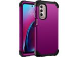 Custodia Per Motorola Moto G Stylus 5G/4G (2022) Custodia Ibrida 3In1 In Pc E Tpu Antiurto, Resistente Viola