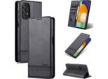 Galaxy A23 Custodia In Pelle, Flip Cover Wallet Case Chiusura Magnetica Stand Custodia Protettiva Per Samsung Galaxy A23 5G Nero