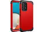 Custodia Per Samsung Galaxy A53 5G Hybrid 3In1 Pc E Tpu Antiurto, Custodia Resistente Rossa