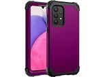 Custodia Per Samsung Galaxy A33 5G Hybrid 3In1 Pc E Tpu Antiurto, Custodia Resistente Viola