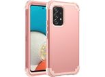Custodia Per Samsung Galaxy A53 5G Hybrid 3In1 Pc E Tpu Antiurto, Custodia Resistente Oro Rosa