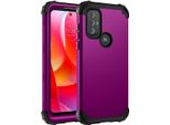 Custodia Per Motorola Moto G Power (2022) Custodia Ibrida 3In1 In Pc E Tpu Antiurto, Resistente Viola