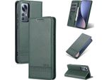 Custodia Xiaomi 12 Lite, Portafoglio Con Chiusura Magnetica E Supporto, Custodia In Pelle Flip Per Xiaomi 12 Lite Verde
