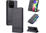 Xiaomi Redmi 10C Case, Portafoglio Con Chiusura Magnetica E Stand, Custodia In Pelle Flip Per Xiaomi Redmi 10C Nero