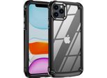 Custodia Iphone 11 Pro Max, Custodia Ibrida Trasparente Pc Tpu Bumper E Antiurto Per Iphone 11 Pro Max Nero