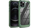 Custodia Iphone 12 Pro Max, Custodia Ibrida Trasparente Pc Tpu Bumper E Antiurto Per Iphone 12 Pro Max Verde