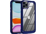 Custodia Iphone 11 Pro Max, Custodia Ibrida Trasparente Pc Tpu Bumper E Antiurto Per Iphone 11 Pro Max Blu