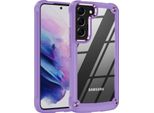 Custodia Samsung S21 5G, Paraurti Ibrido In Pc Tpu Trasparente E Custodia Antiurto Per Samsung Galaxy S21 5G Viola