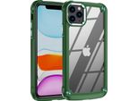 Custodia Iphone 11 Pro Max, Custodia Ibrida Trasparente Pc Tpu Bumper E Antiurto Per Iphone 11 Pro Max Verde