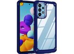 Samsung A52 Custodia, Paraurti Ibrido Trasparente In Pc Tpu E Custodia Antiurto Per Samsung Galaxy A52 5G/A52 4G/A52S 5G Blu